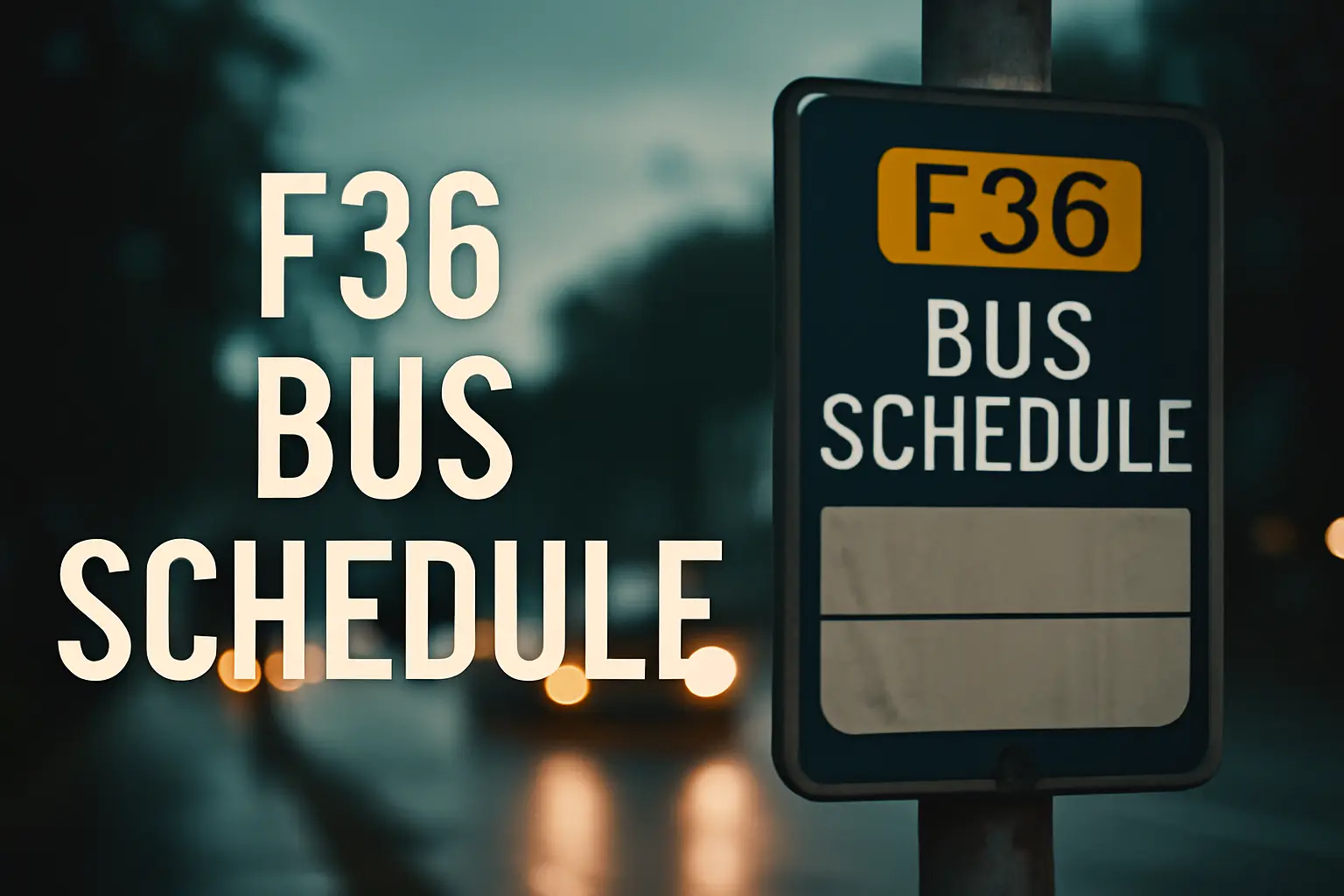 F36 Bus Schedule