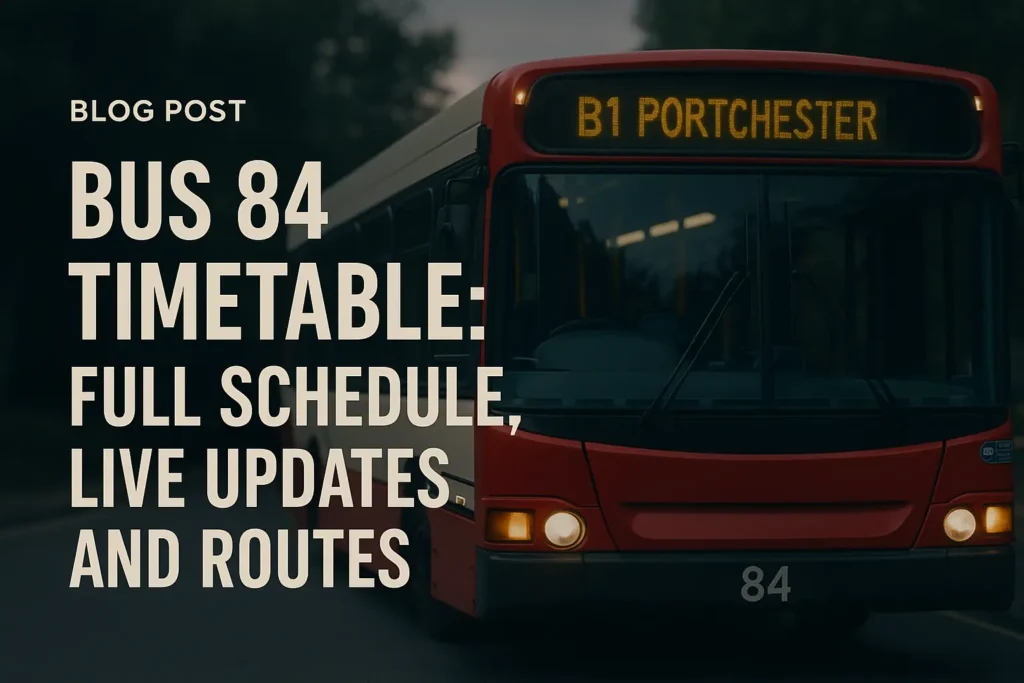 Bus 84 timetable