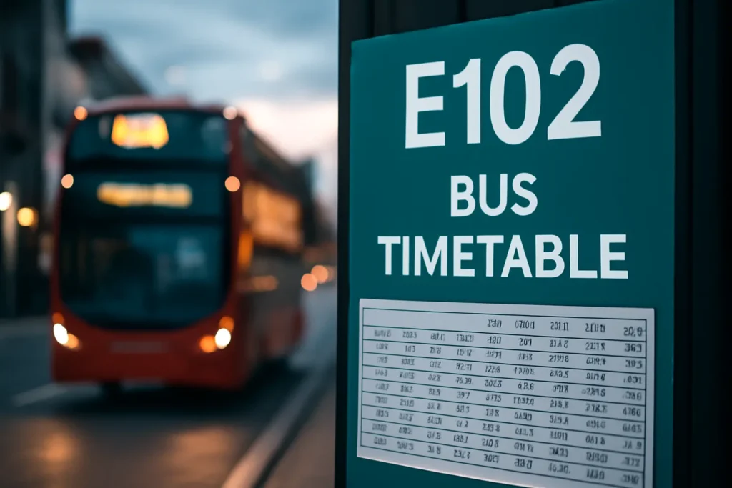 E102 Bus Timetable