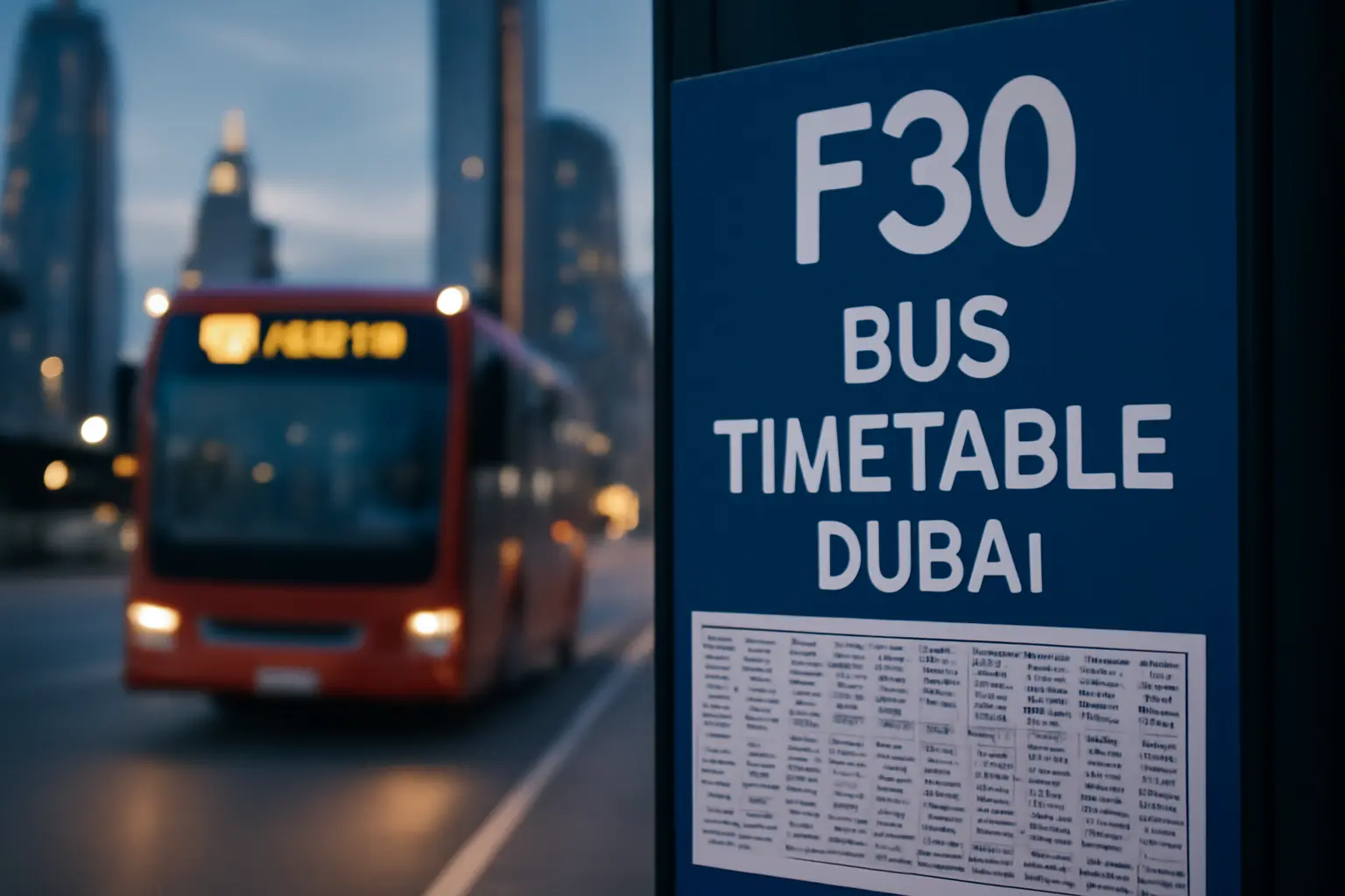 F30 Bus Timing 2026: Mall of the Emirates to Dubai Studio City | Full Schedule, Route & Pro-Tips