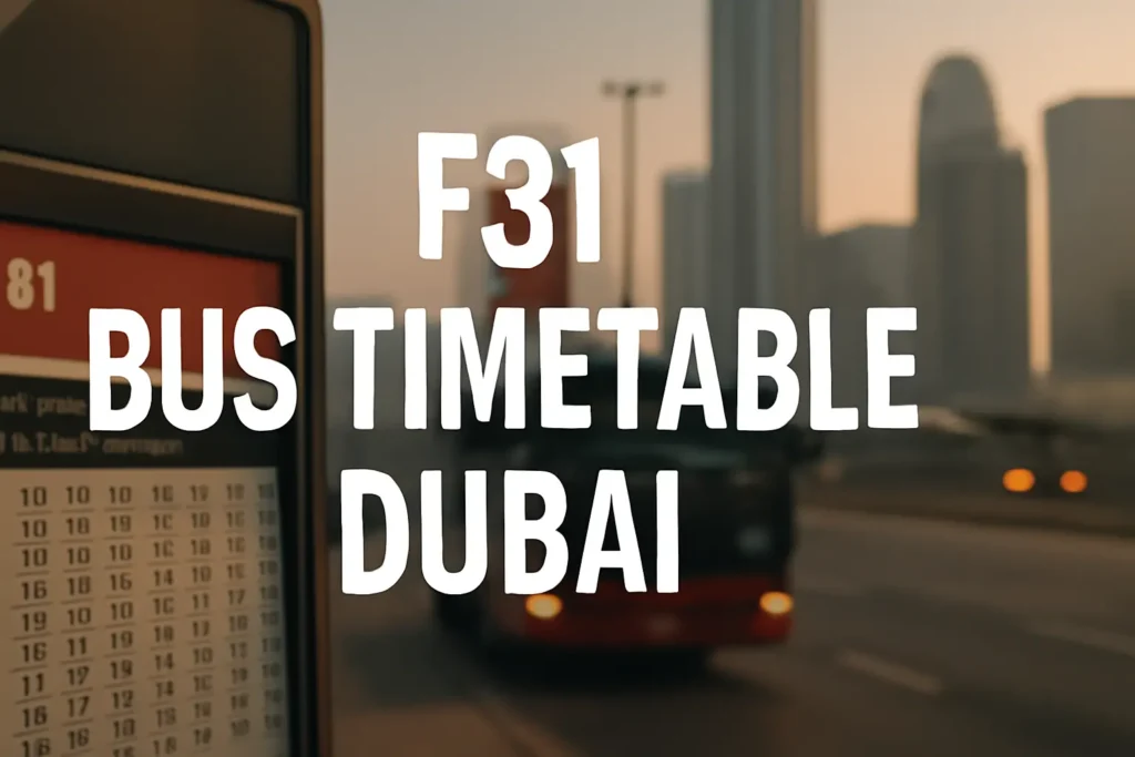 F31 Bus Timetable Dubai