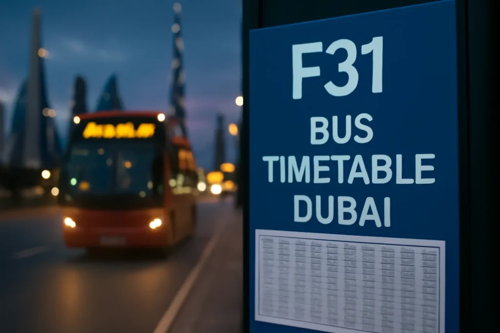 F31 Bus Timetable Dubai