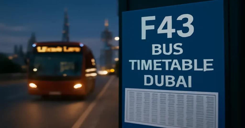 F43 Bus Timetable Dubai