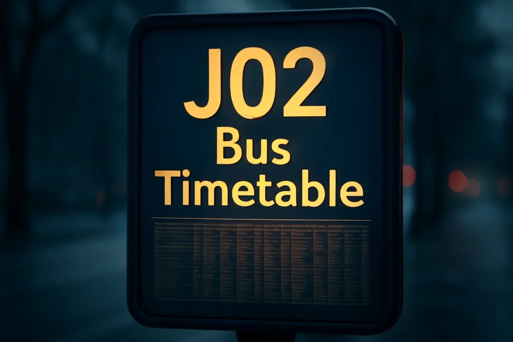 J02 Bus Timetable