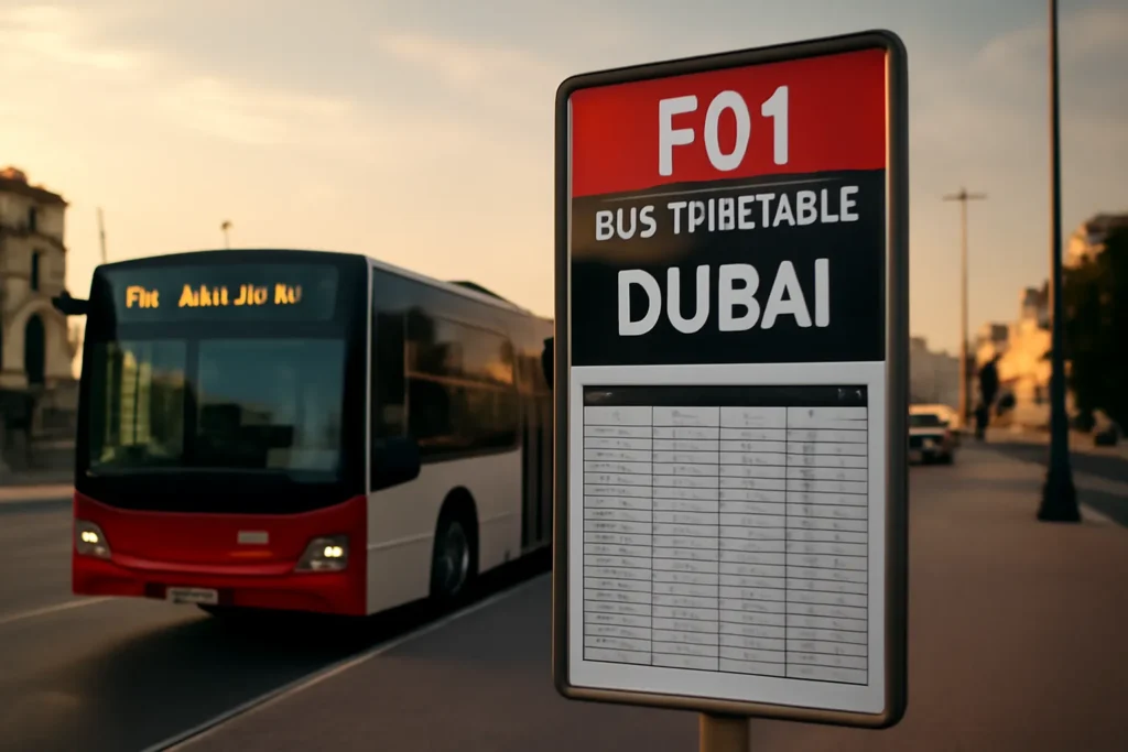 F01 Bus Timetable Dubai