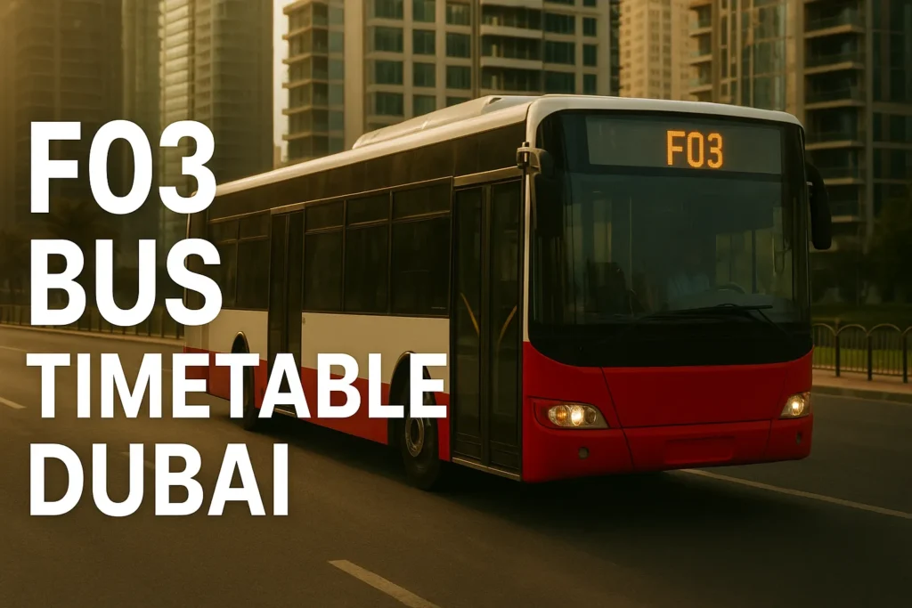 F03 Bus timetable Dubai