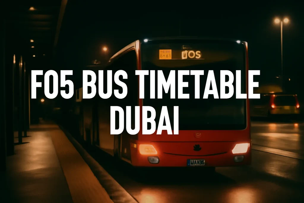 F05 Bus Timetable Dubai