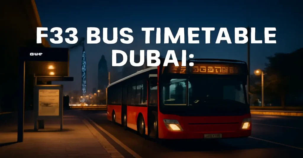F33 Bus Timetable Dubai