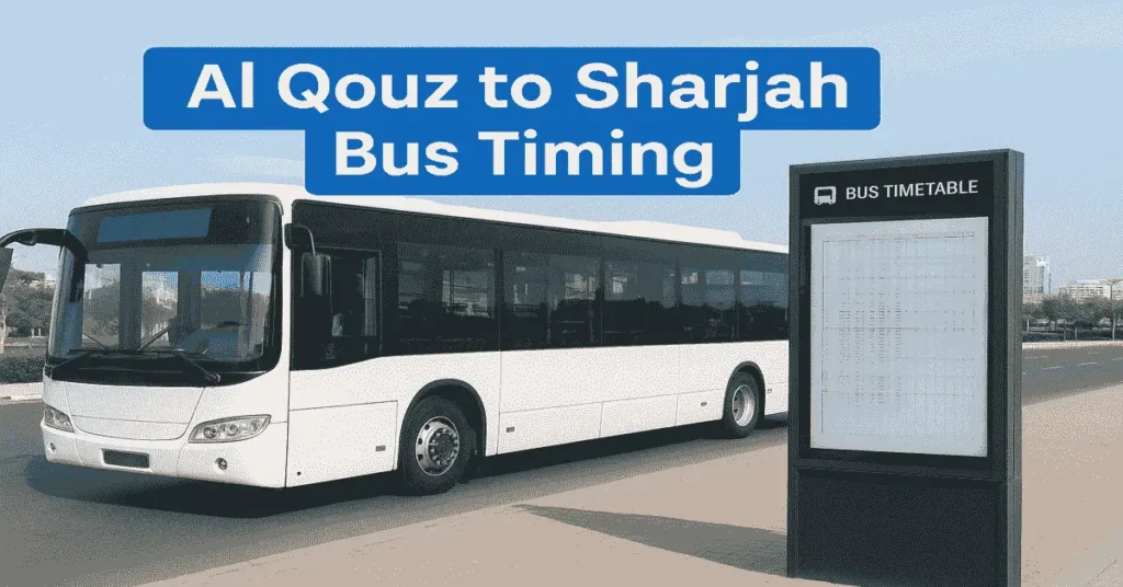 Al Qouz to Sharjah Bus Timing