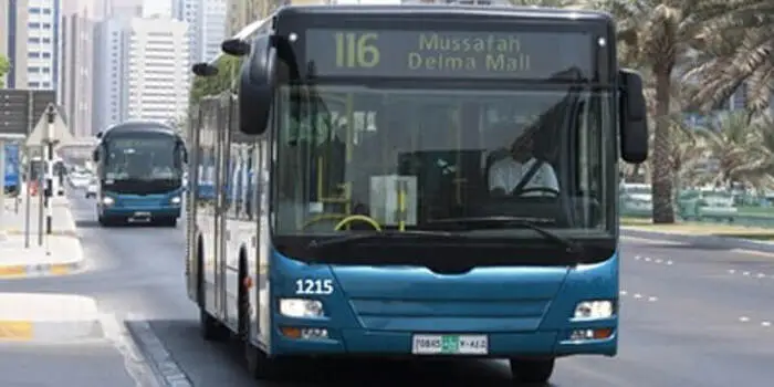 Ajman to Abu Dhabi bus timing showing intercity bus schedule and route