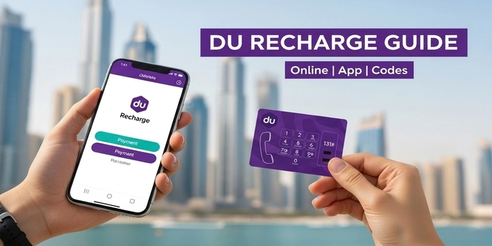 How to recharge Du SIM in UAE using scratch card code, My Du App, and online quick top-up portal